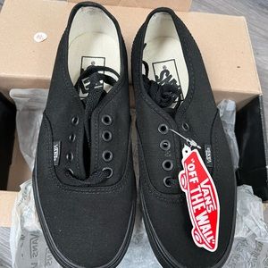 Brand New All Black Vans Authentic size 4.5 Mens